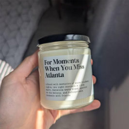 När du missar Atlanta Flytta Away Candle-etikett Fyrkantigt Klistermärke
