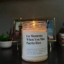 När du missar Puerto Rico Candle-etikett