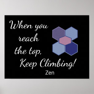 När du når toppen - Zen-citattecken - Skriv ut Poster