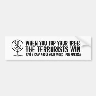 När du överträffar dina träd terroristwin.en bildekal