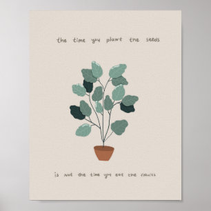När du planterar fröcitatet poster