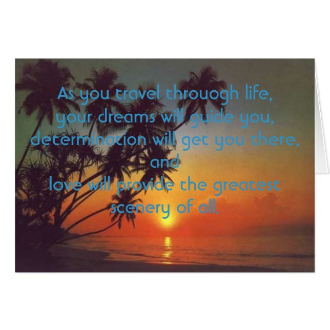 När du reser genom livet, hälsningskort (Framsidan Horizontal)