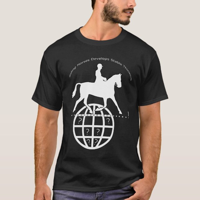 När du rider hästar framkallar det tänkande stall tee (Framsida)