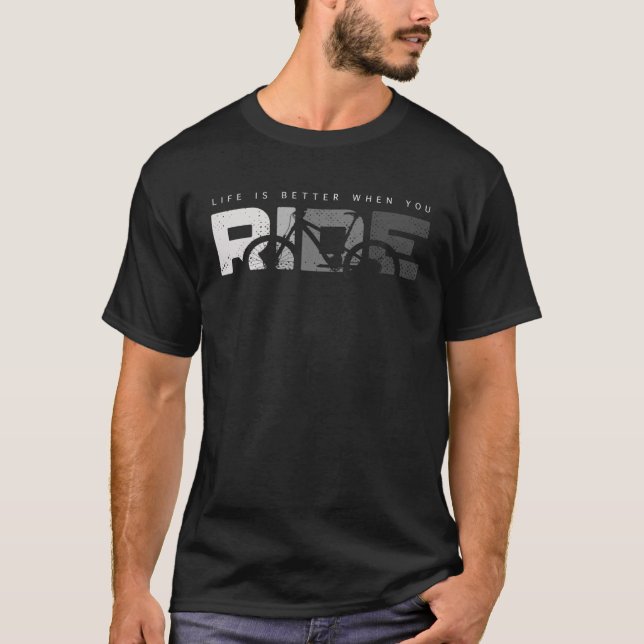 När du rider MTB Mountain Bike T Shirt (Framsida)