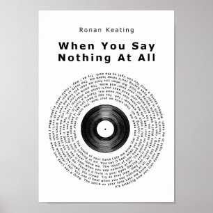 När du säger ingenting alls om vinylskivan Sång Poster