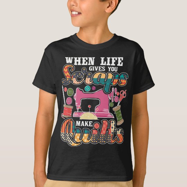När du skrapar Ge blir du kvilter - kvarteret Q T Shirt (Framsida)