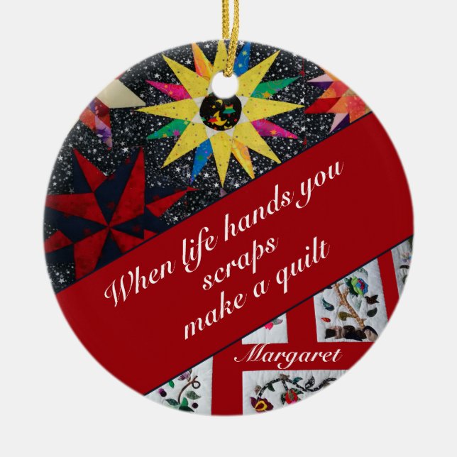 När du skrapar Händer blir du en femfaldig röd Julgransprydnad Keramik (Framsidan)