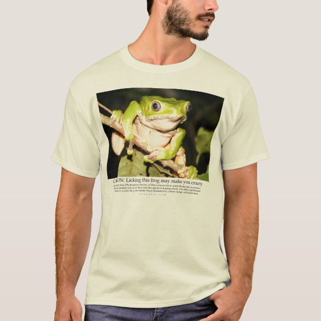När du slickar denna groda kan göra dig galen tee shirt (Framsida)
