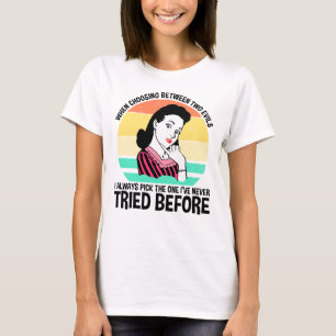När du väljer mellan två bilder t shirt