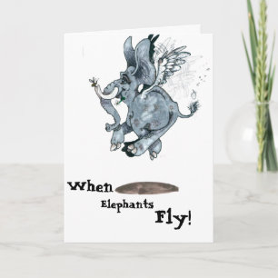 När elefanter flödar~Greeting Card Kort