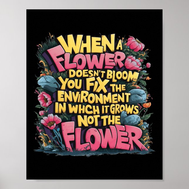 När en blomma inte blåser Speciell utbildning Poster (Framsidan)