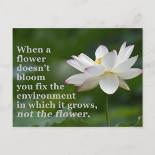 När en blomma inte blommar vykort
