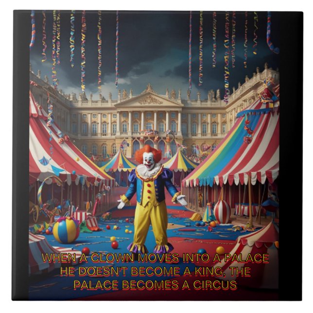 När en clown flyttar in i ett palats... kakelplatta (Framsidan)