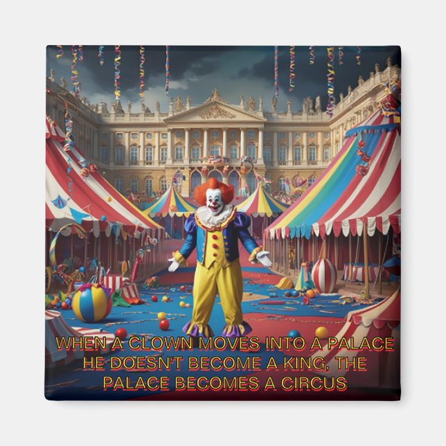 När en clown flyttar in i ett palats... magnet (Framsidan)