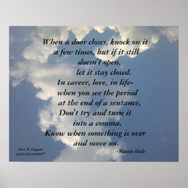 NÄR EN DÖRR STÄNGER MÅNGA HALL POSTER