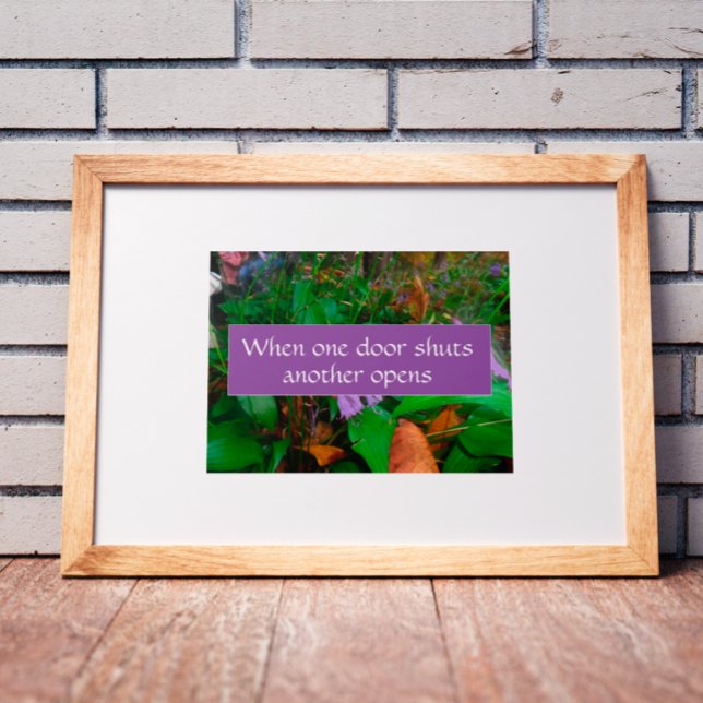 När en dörr stänger visdom som säger att foto post poster (Skapare uppladdad)