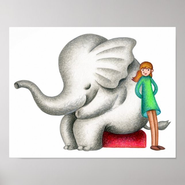 När en elefant och en flicka kommer samman. poster (Framsidan)