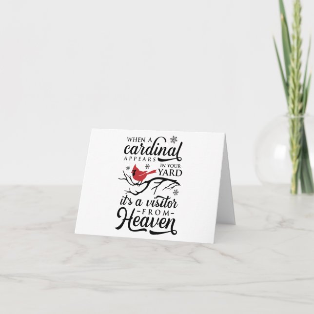 När en kardinal är på din gård BLANK Kort (Framsida)