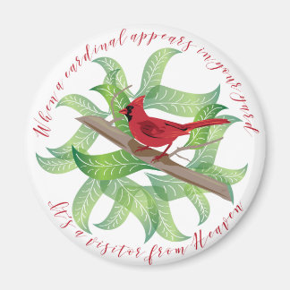 När en kardinal visas på din gård... magnet