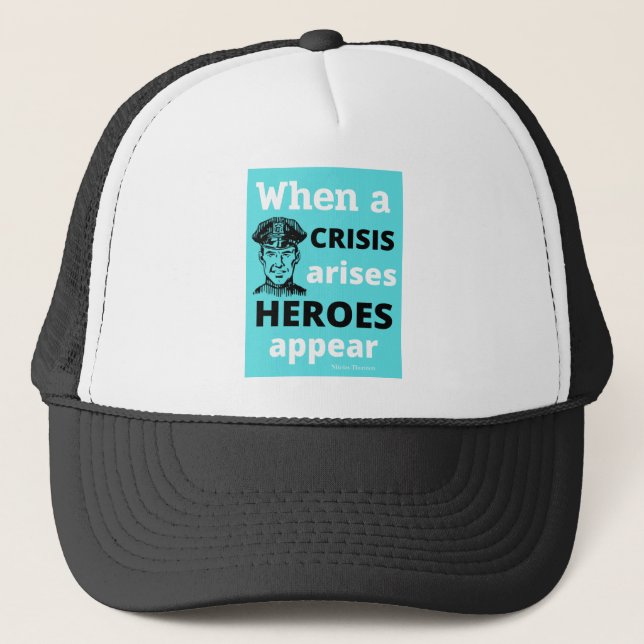 När en KRIS uppstår visas HEROES-design Keps (Framsida)