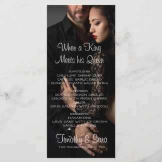 När en Kung möter sin drottning Menu Meny