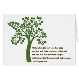 När endast det sist träd hälsningskort