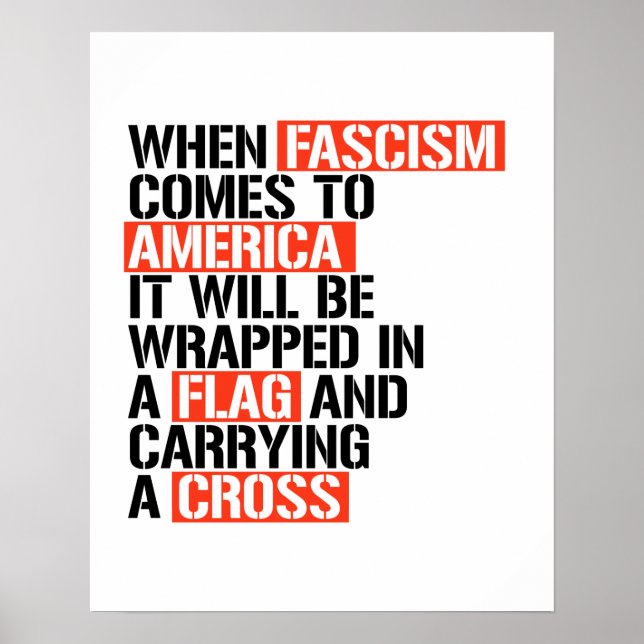 När fascismen kommer till Amerika Poster (Framsidan)
