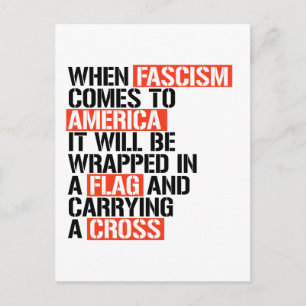 När fascismen kommer till Amerika Vykort