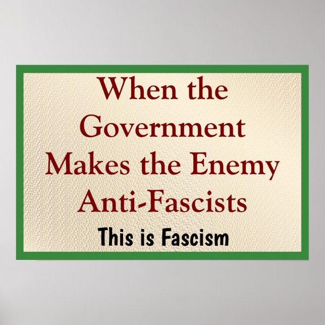 När fienden är antifatistisk poster (Framsidan)