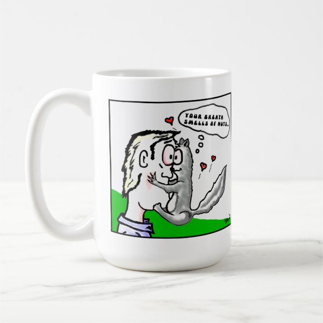 När förälskad Cartoon. för ekorrenedgång Kaffemugg (Vänster)