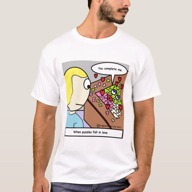 När förälskad pusselnedgång tee (Framsida)