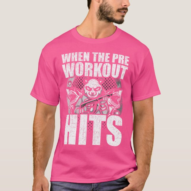 När förarbetsprocessen träffar bojbyggnadsviktlift t shirt (Framsida)