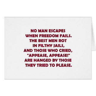 När frihet misslyckas hälsningskort