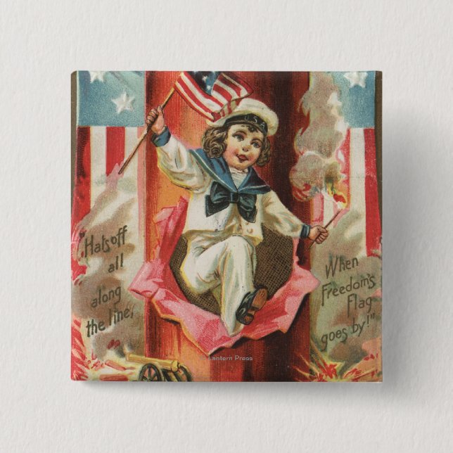 När friheten Flagga Knapp (Framsida)