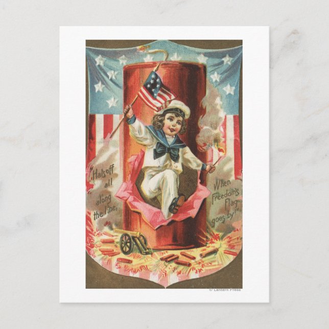 När friheten Flagga Vykort (Framsida)