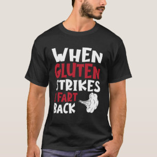 När Gluten Slår Till Fisar Jag Tillbaka Roligt Glu T Shirt