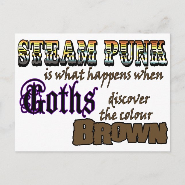 När Goths upptäcker Brown Vykort (Framsida)