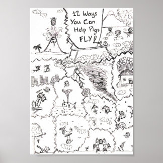 När Grisar flyger 12 sätt att hjälpa dem. Poster