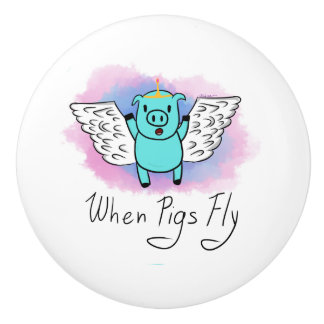 När grisar flyger den keramiska knoppen knopp