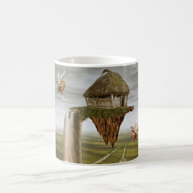 När grisar flyger kaffemugg (Center)