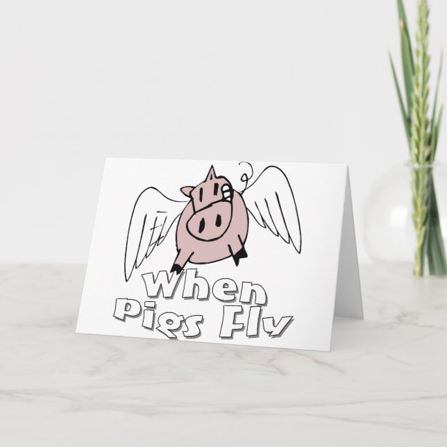 När Grisar flyger Kort (Framsida)