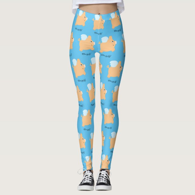 När Grisar flyger Leggings (Framsida)