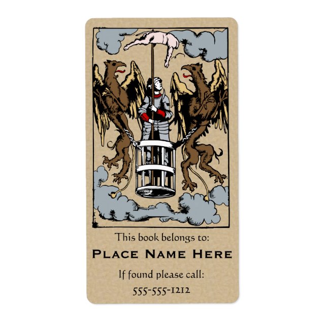 När Grisar flyger medeltida bokskylt för träsnitt Fraktsedel (Framsidan)