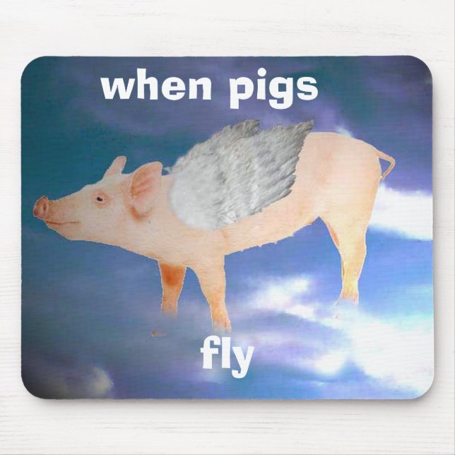 När grisar flyger mousepad musmatta (Framsidan)