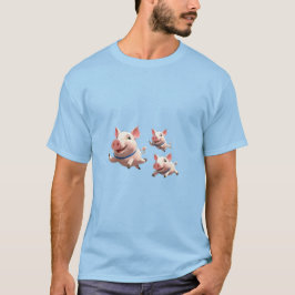 När grisar flyger roliga bevingade grisar t shirt