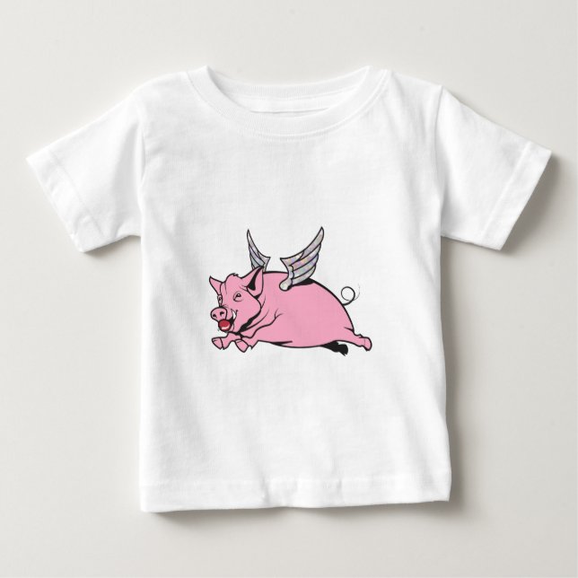 när grisar flyger t shirt (Framsida)