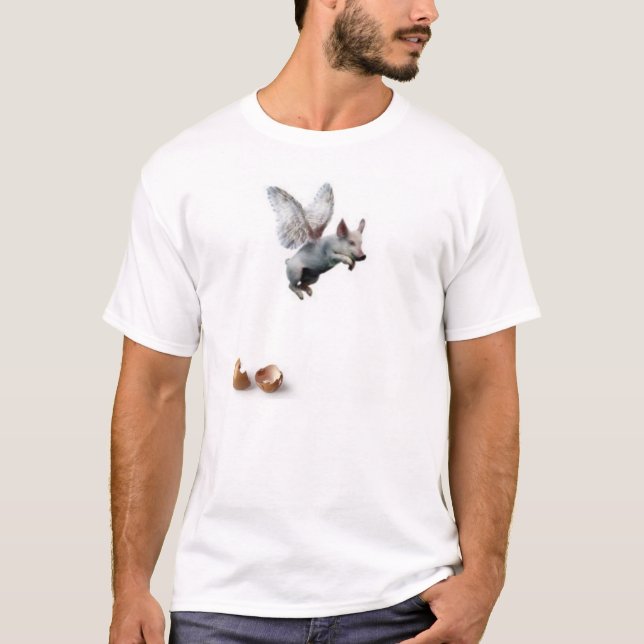 när grisar flyger t-shirt (Framsida)