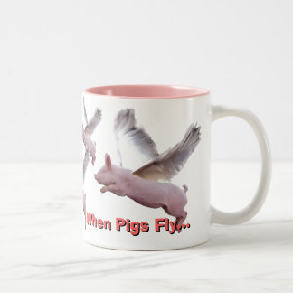 när grisar flyger… Två-Tonad mugg