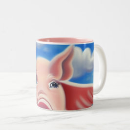 När Grisar flyger Två-Tonad Mugg