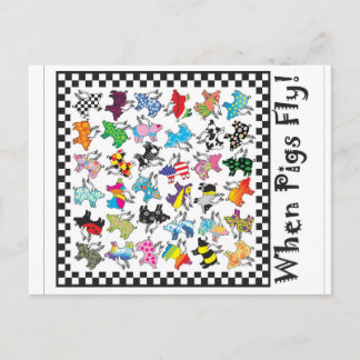 När grisar flyger vykort